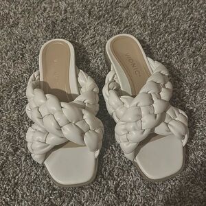 Vionic Womens Kalina Braided Cream Sandals Size 7